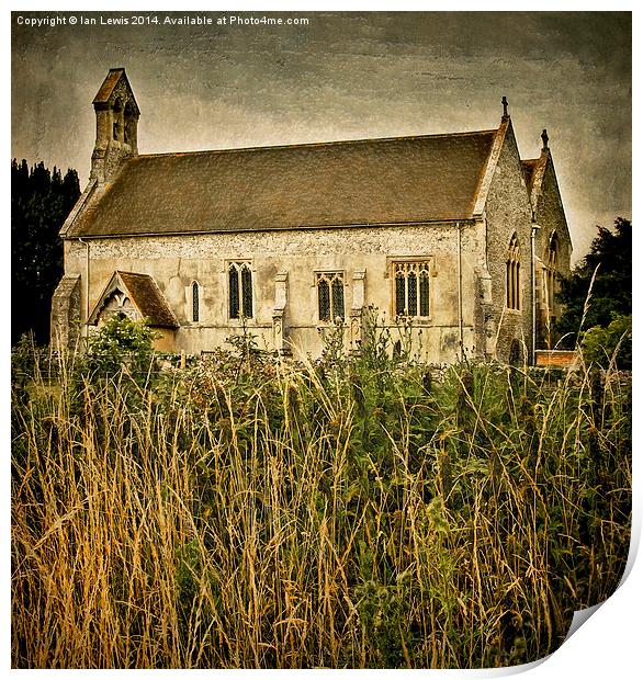 The church at South Moreton Print by Ian Lewis