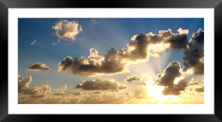 sunset Framed Mounted Print by Ann Biddlecombe