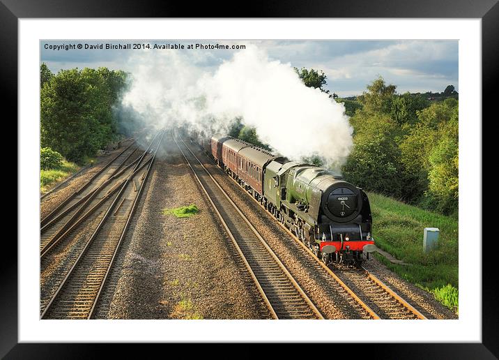 46233 Duchess Of Sutherland at speed. Framed Mounted Print by David Birchall