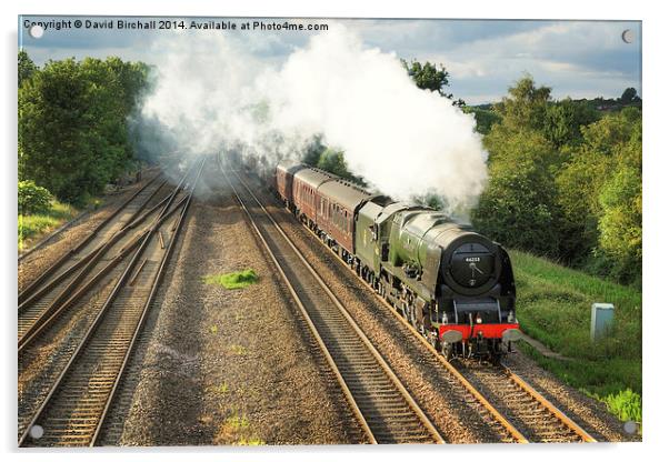 46233 Duchess Of Sutherland at speed. Acrylic by David Birchall
