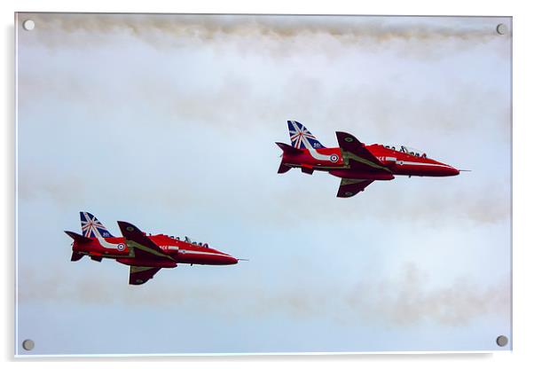Red Arrows Duo Acrylic by Dean Messenger