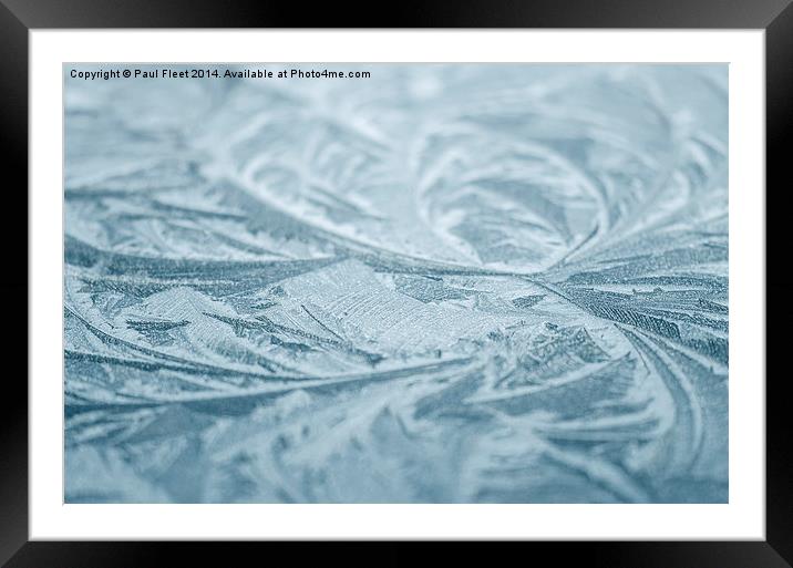 Ice crystal background Framed Mounted Print by Paul Fleet
