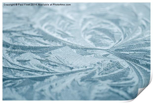 Ice crystal background Print by Paul Fleet