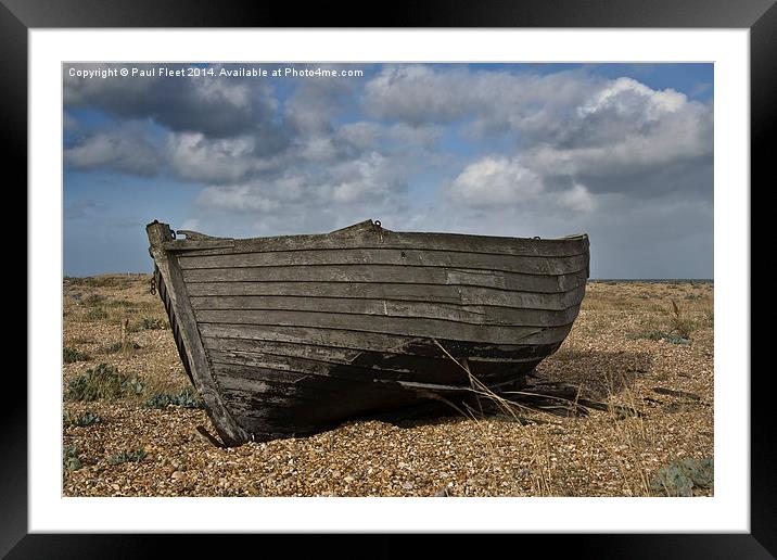 Old fishing boat on the beach Framed Mounted Print by Paul Fleet