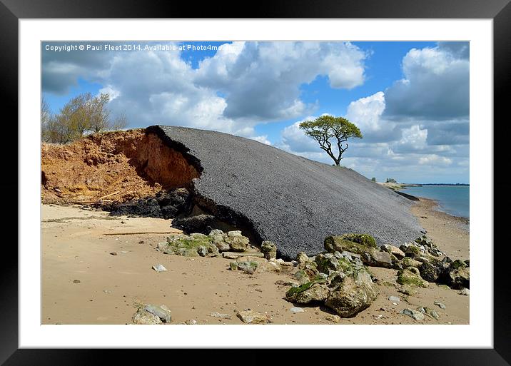 Coastal Erosion Framed Mounted Print by Paul Fleet