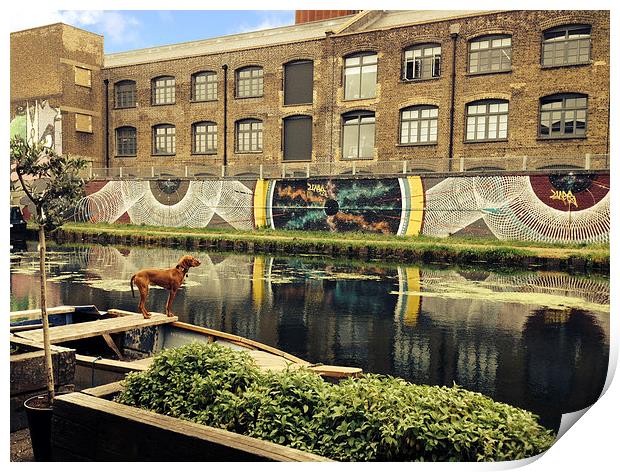 Crate Brewery Canal Side River Lea Print by David French