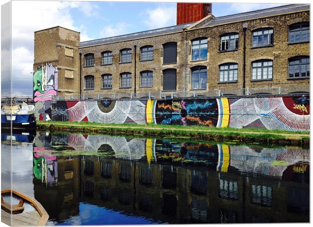 Crate Brewery Canal Side River Lea Canvas Print by David French