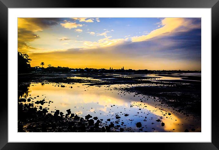 Curves at Sunset Framed Mounted Print by Peta Thames