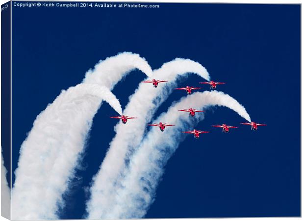 Red Arrow Fred Loop Canvas Print by Keith Campbell