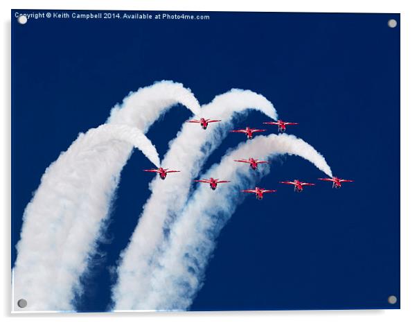 Red Arrow Fred Loop Acrylic by Keith Campbell