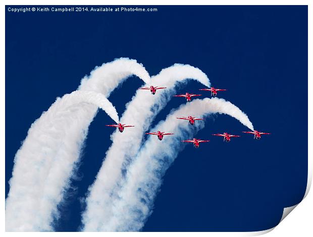Red Arrow Fred Loop Print by Keith Campbell