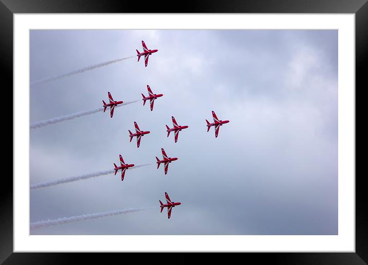 Red Arrows Lancaster Formation Framed Mounted Print by Dean Messenger