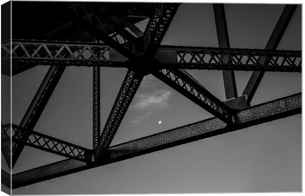 Moon from the Story Bridge Canvas Print by Peta Thames