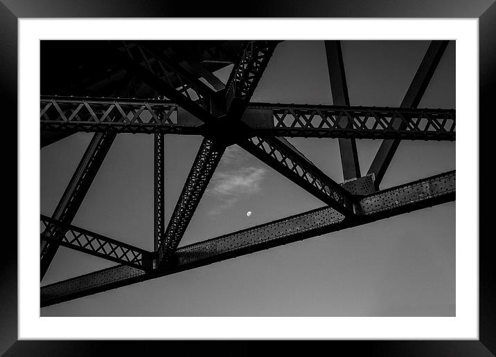Moon from the Story Bridge Framed Mounted Print by Peta Thames