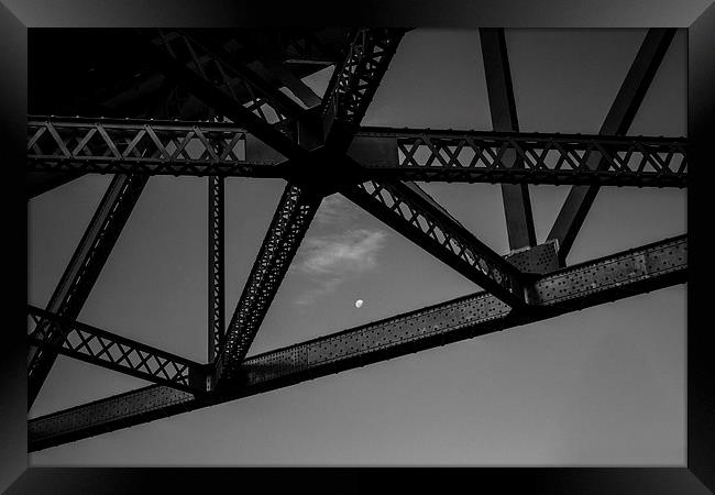 Moon from the Story Bridge Framed Print by Peta Thames