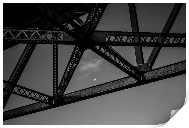 Moon from the Story Bridge Print by Peta Thames
