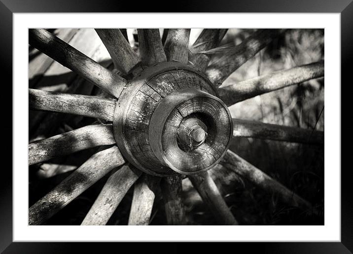 Wagon Wheel Framed Mounted Print by David Hare