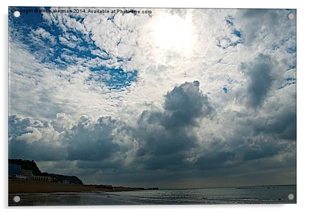 Clouds over Hastings Acrylic by steve akerman
