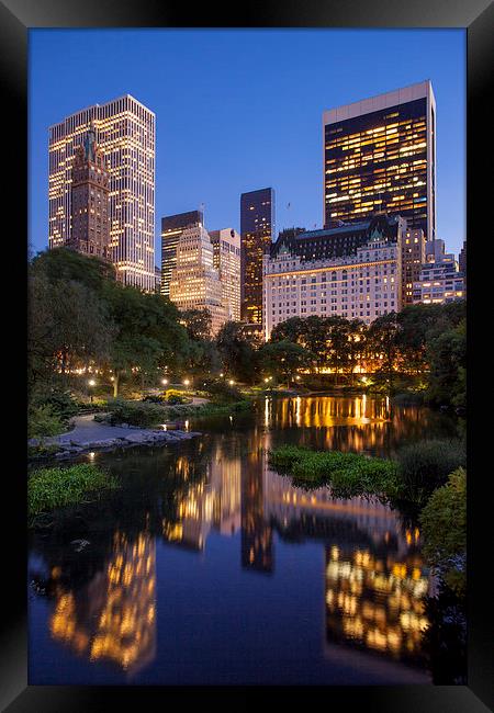 Central Park Twilight Framed Print by Brian Jannsen