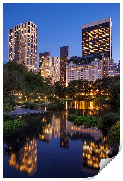 Central Park Twilight Print by Brian Jannsen