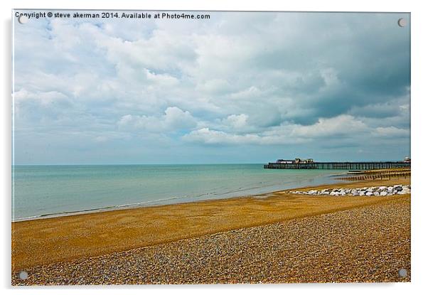 Hastings pier. Acrylic by steve akerman