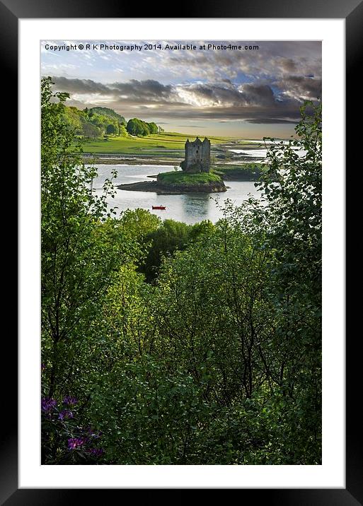 Stalker Castle Framed Mounted Print by R K Photography