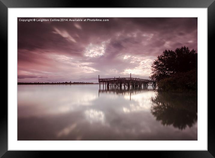 Fraser river boardwalk Framed Mounted Print by Leighton Collins