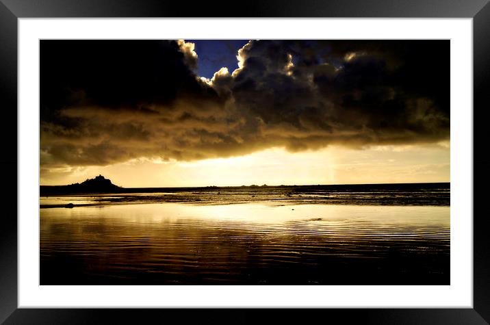 Cloudy Mount at Dawn Framed Mounted Print by Karl Butler