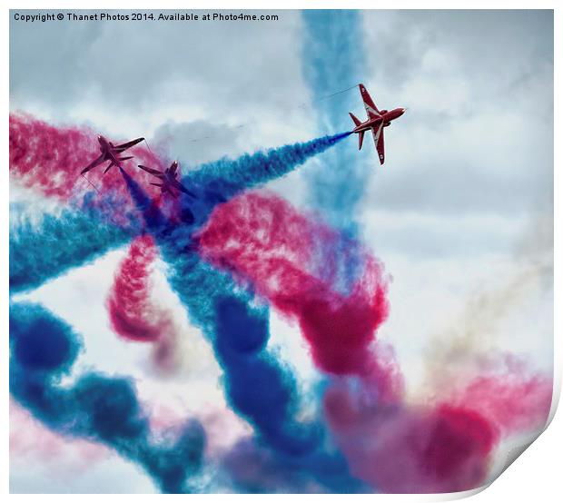 Red Arrows Print by Thanet Photos