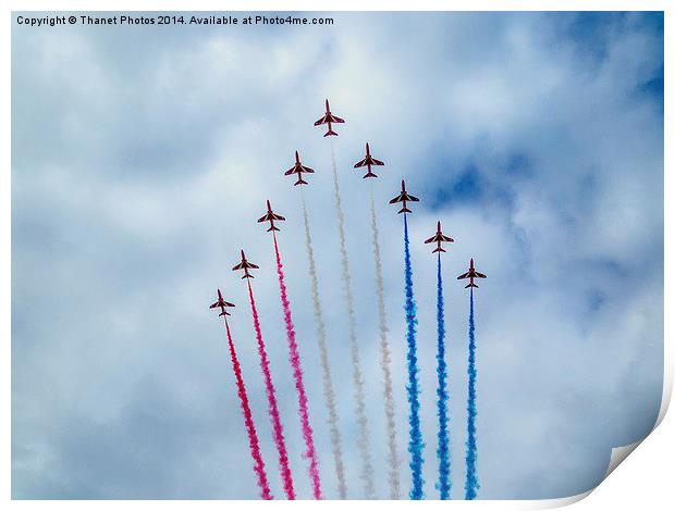 Red Arrows display Print by Thanet Photos