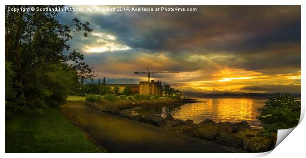 Sunset over Newark Castle Print by Tylie Duff Photo Art