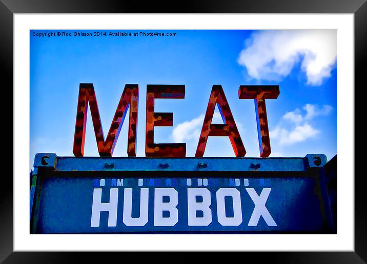 MEAT Framed Mounted Print by Rod Ohlsson
