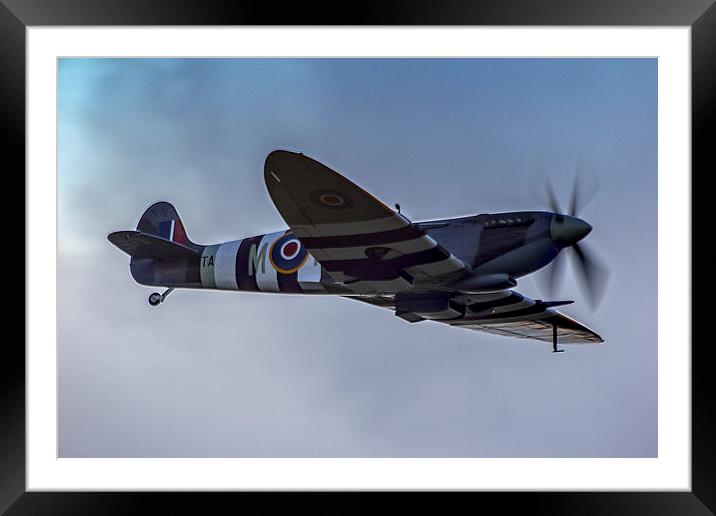 Spitfire IXe TA805 Framed Mounted Print by Dean Messenger
