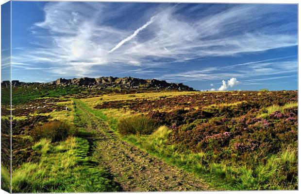 Footpath to Stanage Edge 2 Canvas Print by Darren Galpin
