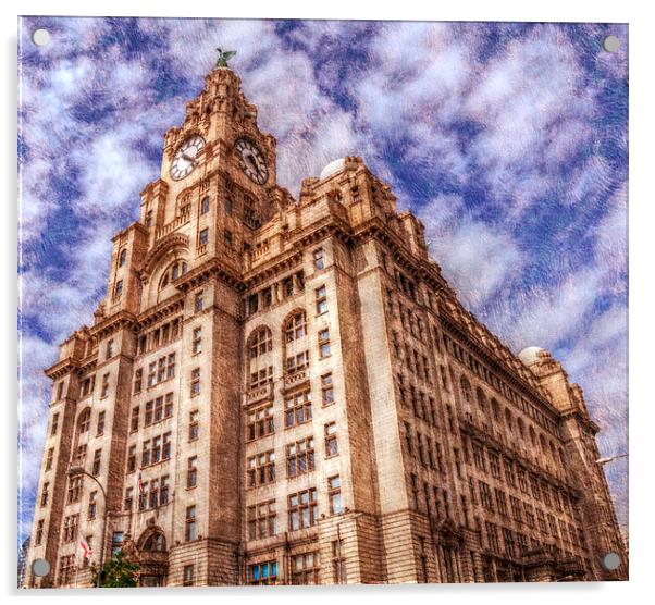 liver building Acrylic by sue davies