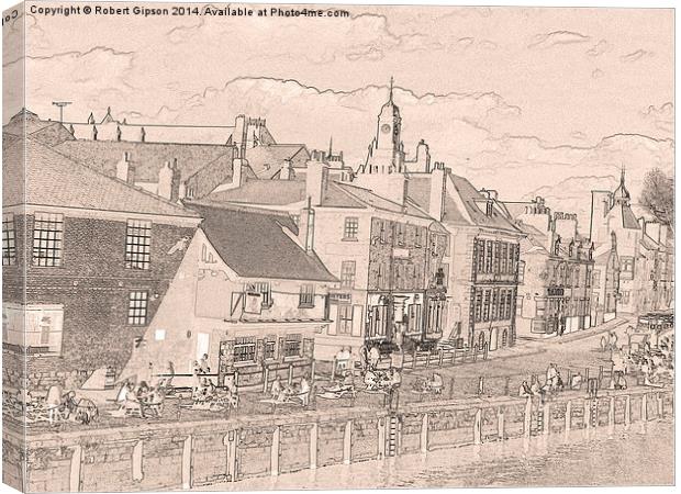 Kings Staithe York river Ouse Canvas Print by Robert Gipson