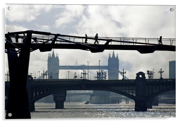 Crossing Bridges Acrylic by Cass Castagnoli