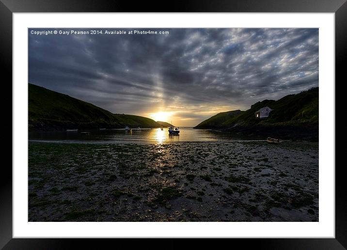Abercastle harbour Pembrokeshire Framed Mounted Print by Gary Pearson