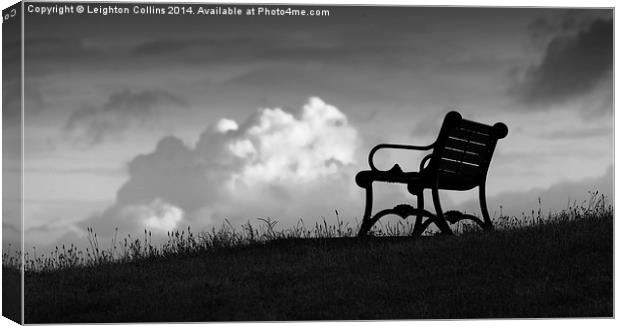 A bench with a view Canvas Print by Leighton Collins