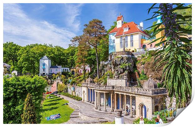 Portmeirion Village, North Wales Print by Dean Merry