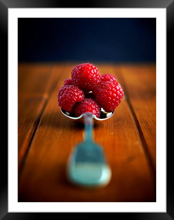 Delicious raspberries Framed Mounted Print by Rachael Drake