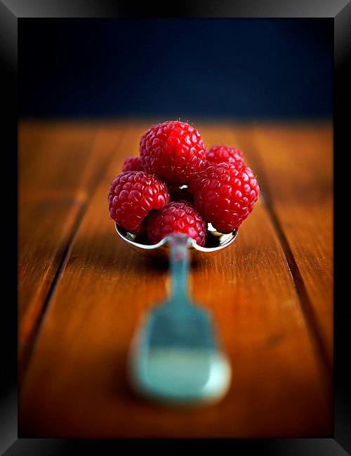 Delicious raspberries Framed Print by Rachael Drake