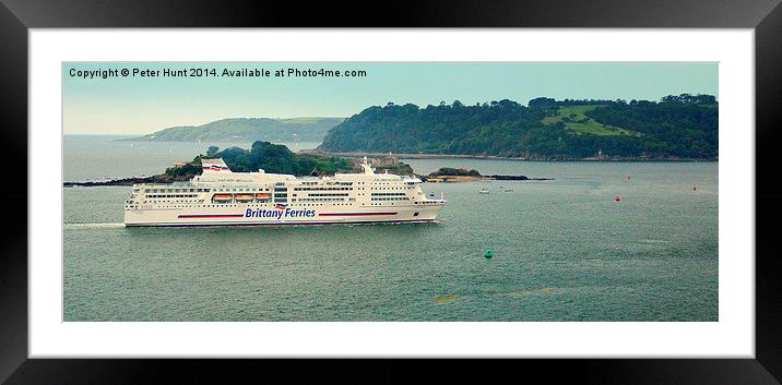 Pont Aven Passing Drakes Island Framed Mounted Print by Peter F Hunt