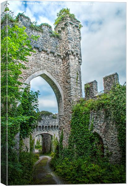 Gwrych Castle Collection 1 Canvas Print by stewart oakes