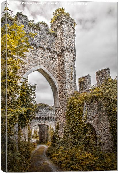 Gwrych Castle Collection 3 Canvas Print by stewart oakes