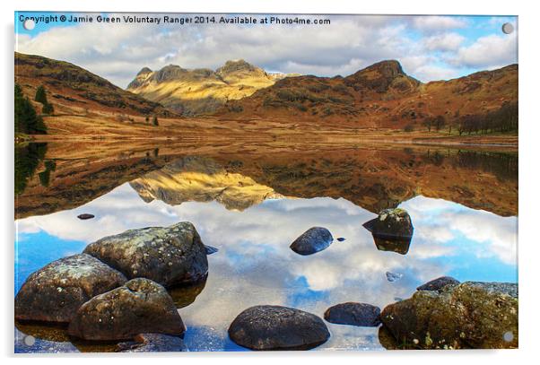 Blea Tarn, The Lake District Acrylic by Jamie Green