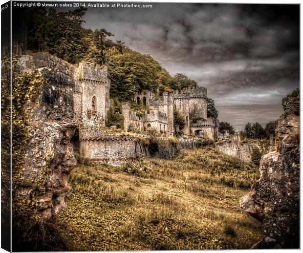 Gwrych Castle Collection 13 Canvas Print by stewart oakes