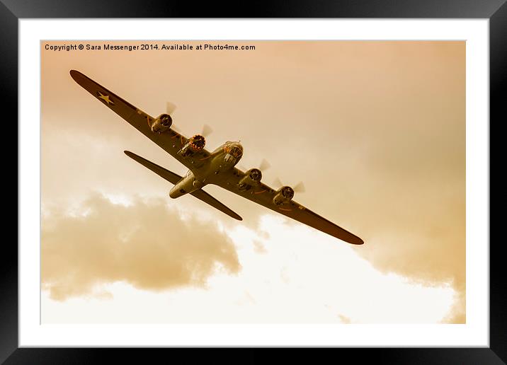 Sally B B17 Flying fortress Framed Mounted Print by Sara Messenger