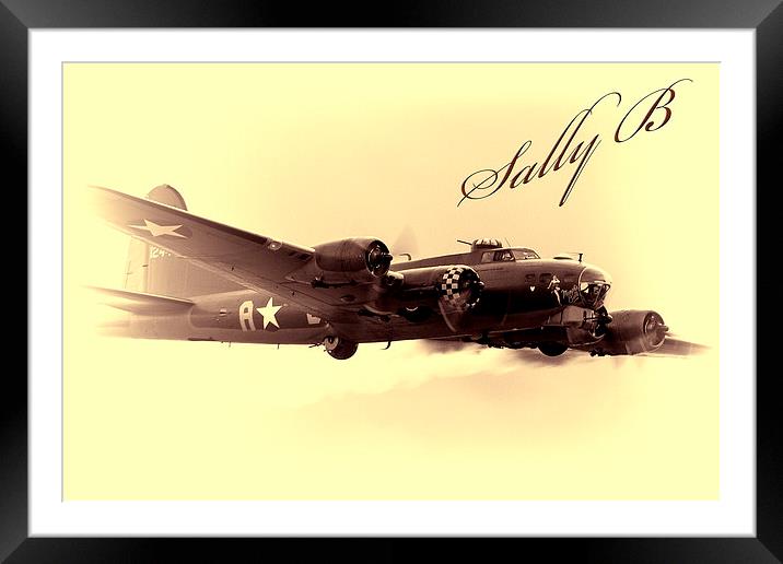 Sally B ,  B-17 flying Fortress Framed Mounted Print by Dean Messenger