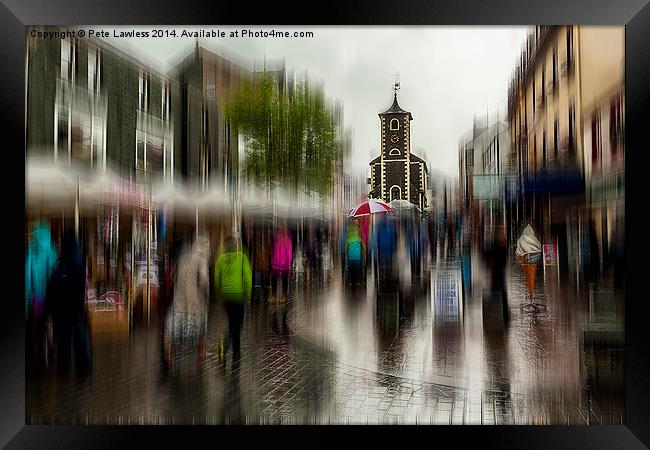 A Rainy Day in Keswick Framed Print by Pete Lawless